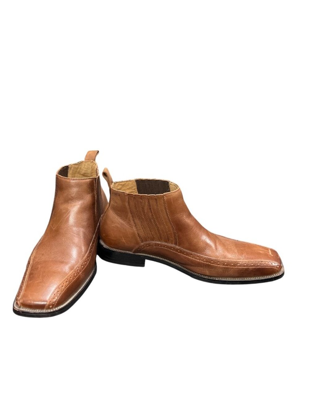 Stacy Adams mens brown leather ankle chukka boots sz 9.5 SKU 10-879